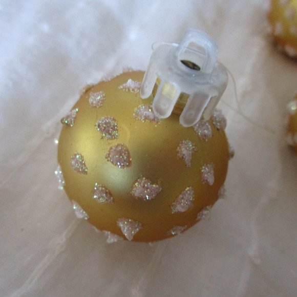 Vtg Y2K IKEA gold ornaments / set of 8 - Picture 1 of 6